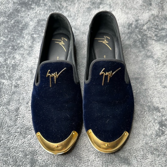 GIUSEPPE ZANOTTI DALILA VERONICA NAVY FLATS Size 37